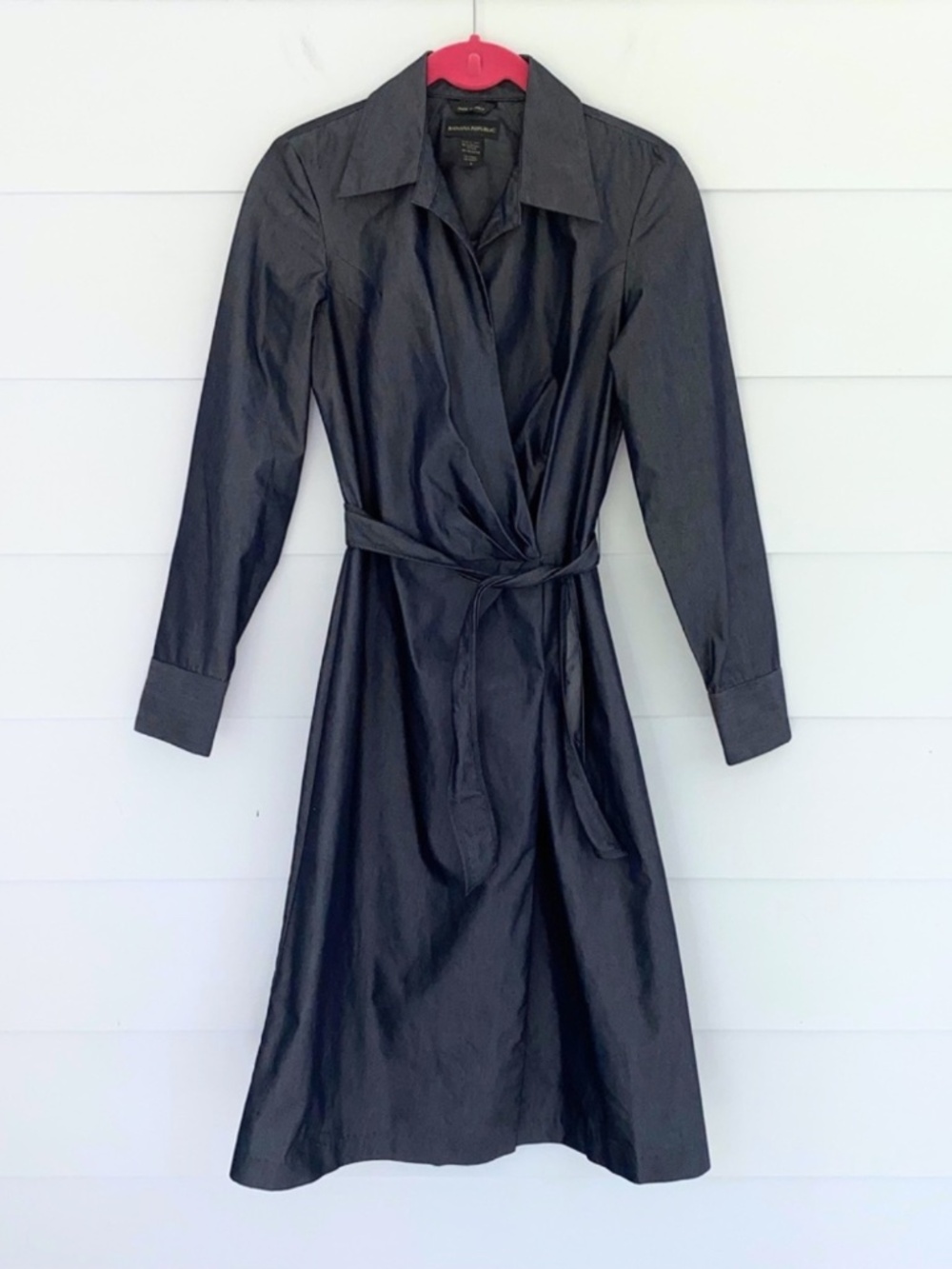 Y2K Banana Republic Cotton Blend Wrap Dress 2